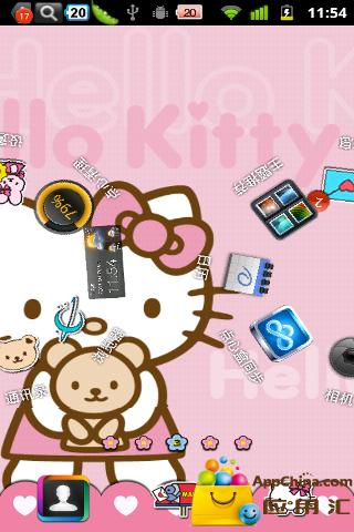 Hello Kitty桌面主题(手机主题桌面壁纸软件)