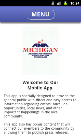 ANA-Michigan Mobile App
