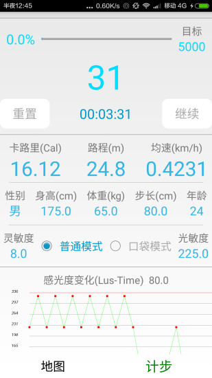 跑步计数器