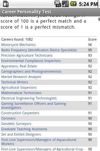 Career Personality Test