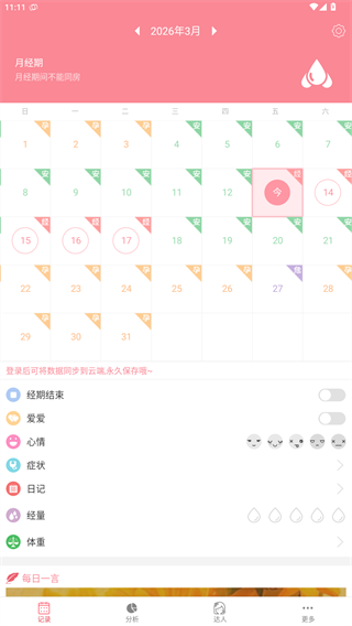 月经期安全期助理